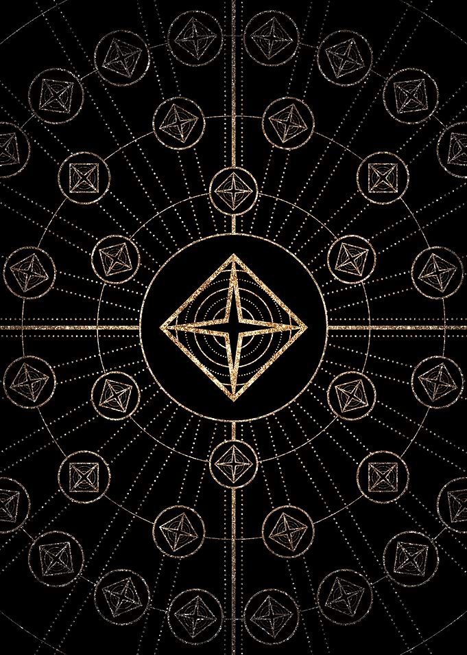 Gold Glyph Rune Sign Seal