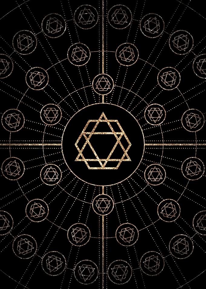 Gold Glyph Rune Sign Seal