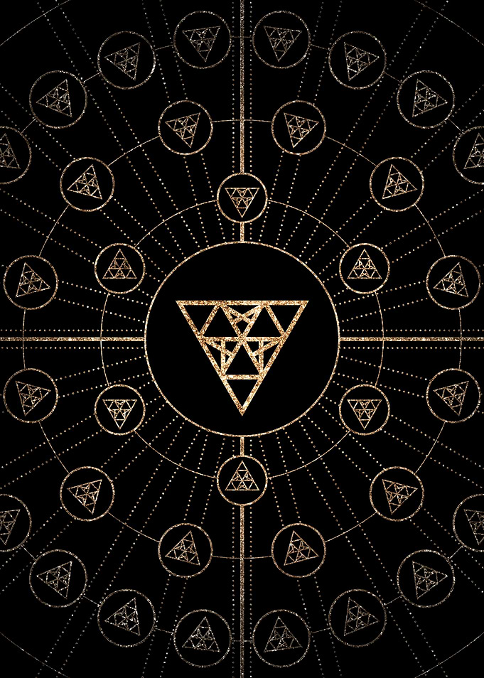 Gold Glyph Rune Sign Seal