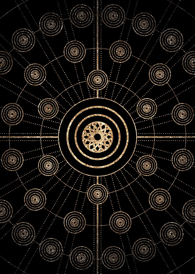 Black and Gold Magic Seal