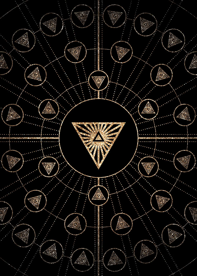Gold Glyph Rune Sign Seal