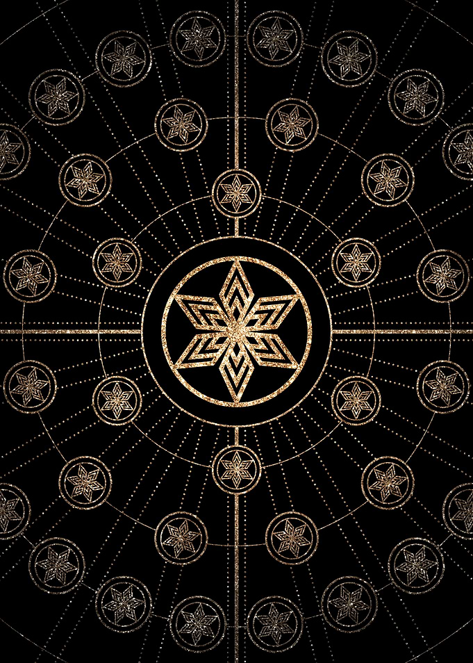 Gold Glyph Rune Sign Seal