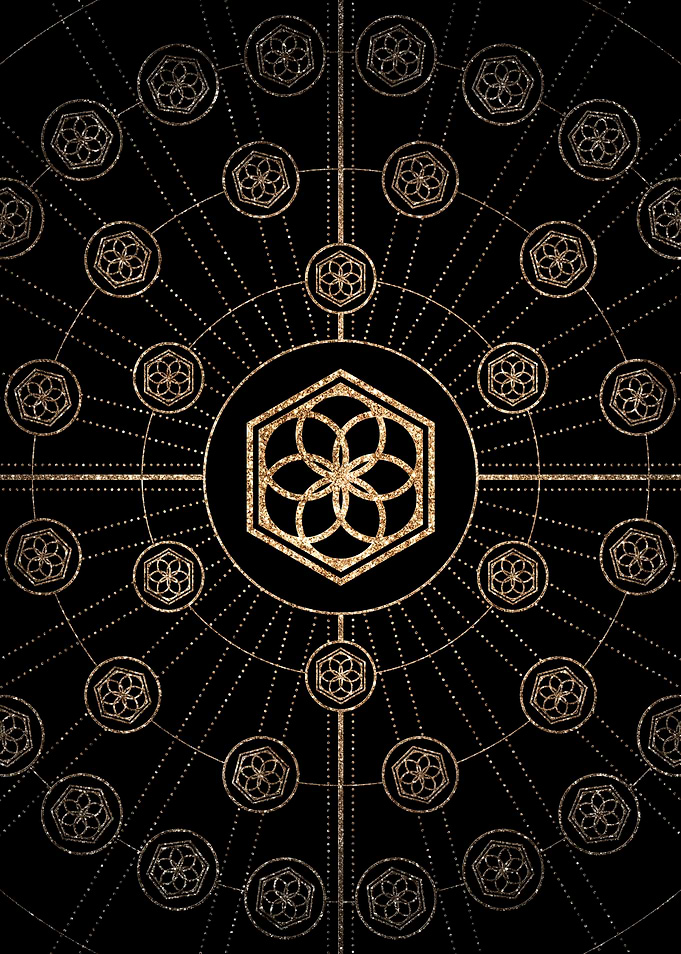 Gold Glyph Rune Sign Seal