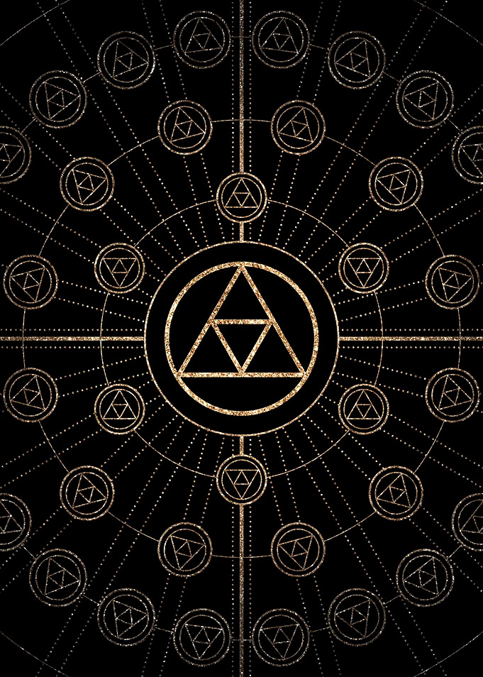 Black and Gold Magic Seal