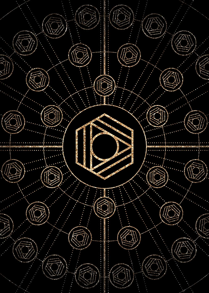 Gold Glyph Rune Sign Seal