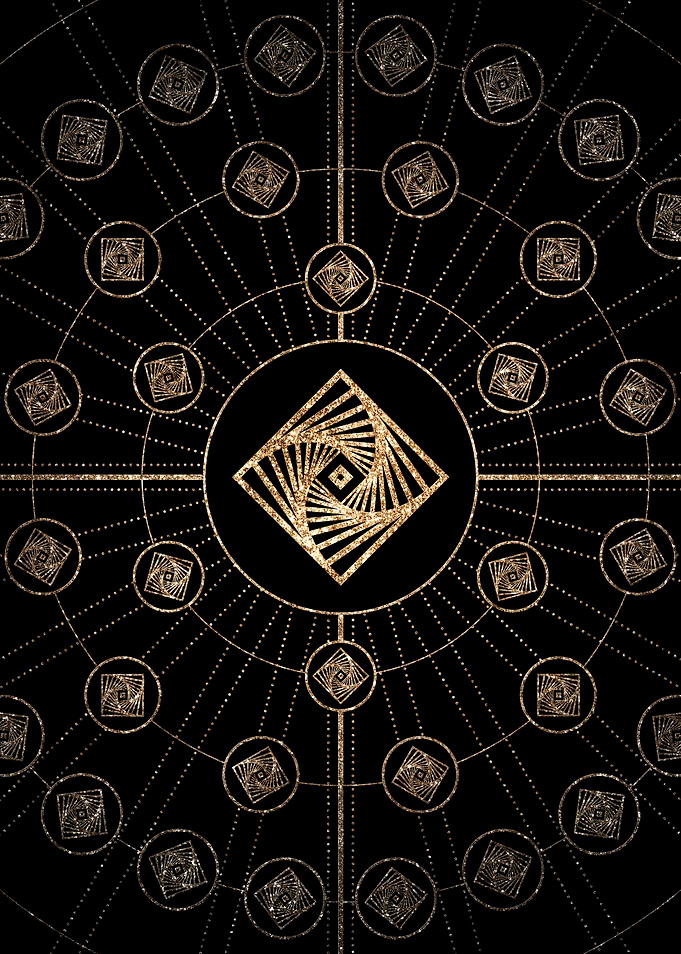 Gold Glyph Rune Sign Seal