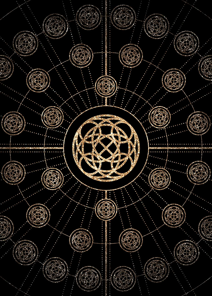 Gold Glyph Rune Sign Seal