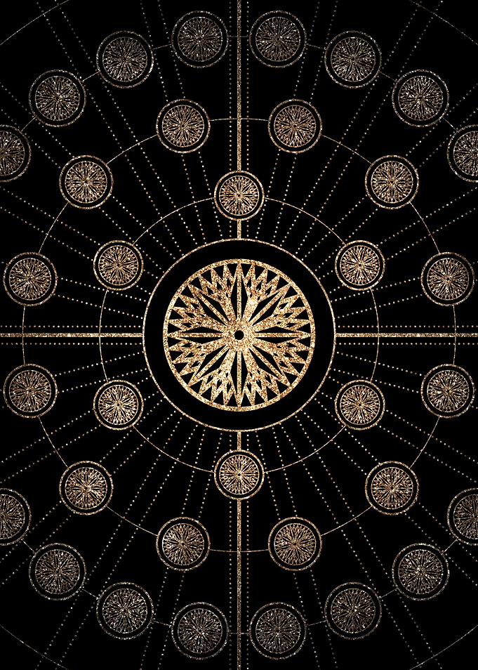 Black and Gold Magic Seal