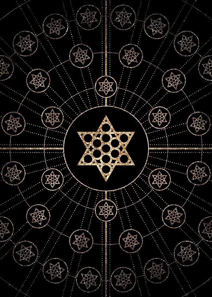 Gold Glitter Glyph Symbol
