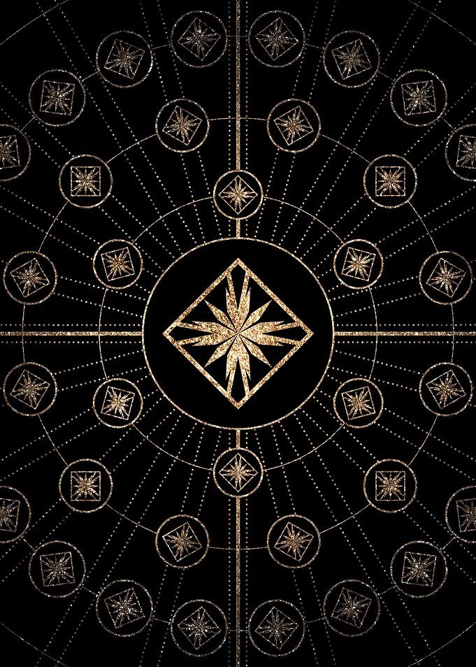Gold Glyph Rune Sign Seal