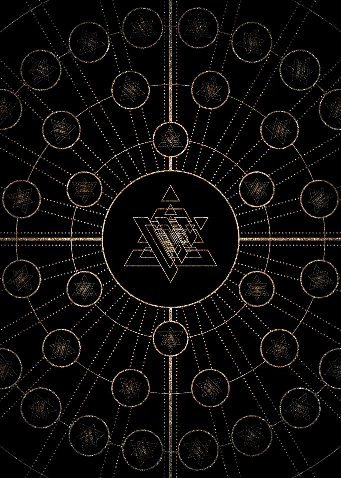 Gold Glyph Rune Sign Seal