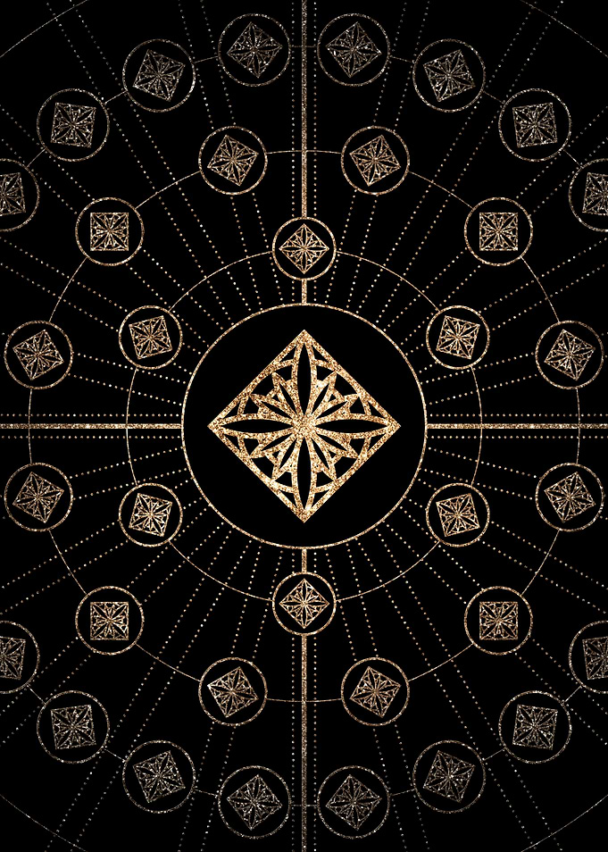 Gold Glyph Rune Sign Seal