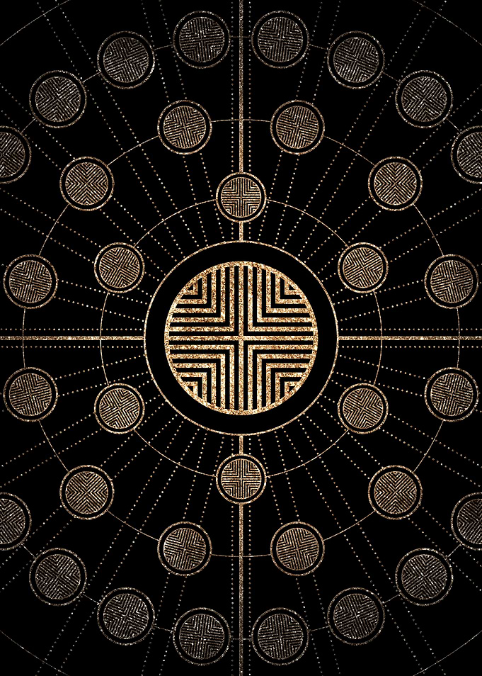 Black and Gold Magic Seal