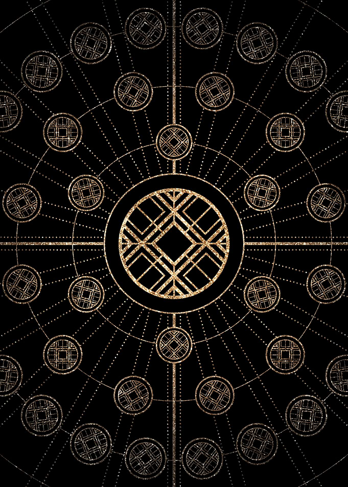 Gold Glyph Rune Sign Seal