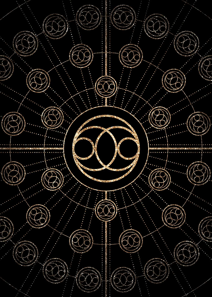 Gold Glyph Rune Sign Seal