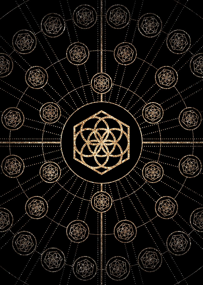 Gold Glyph Rune Sign Seal