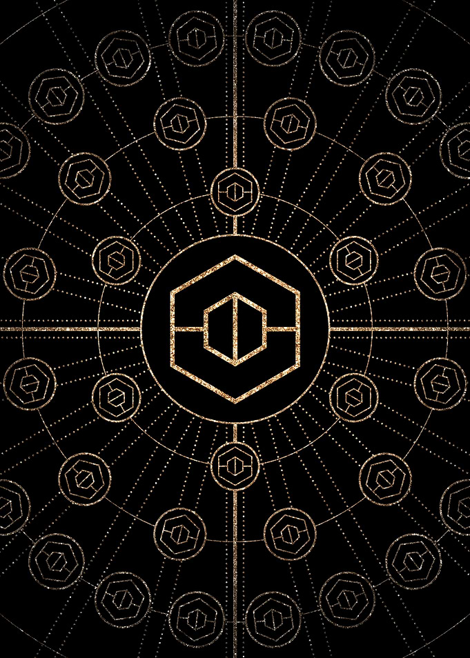 Gold Glitter Glyph Symbol