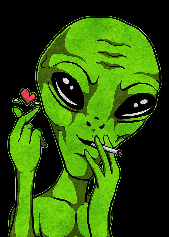 Alien Finger Heart Kpop