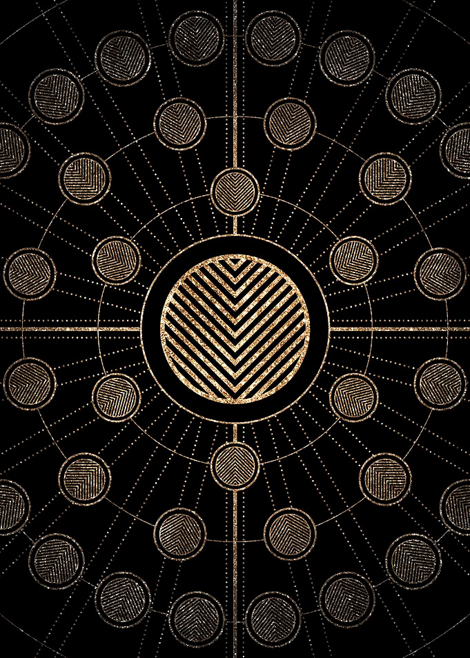 Gold Glyph Rune Circle