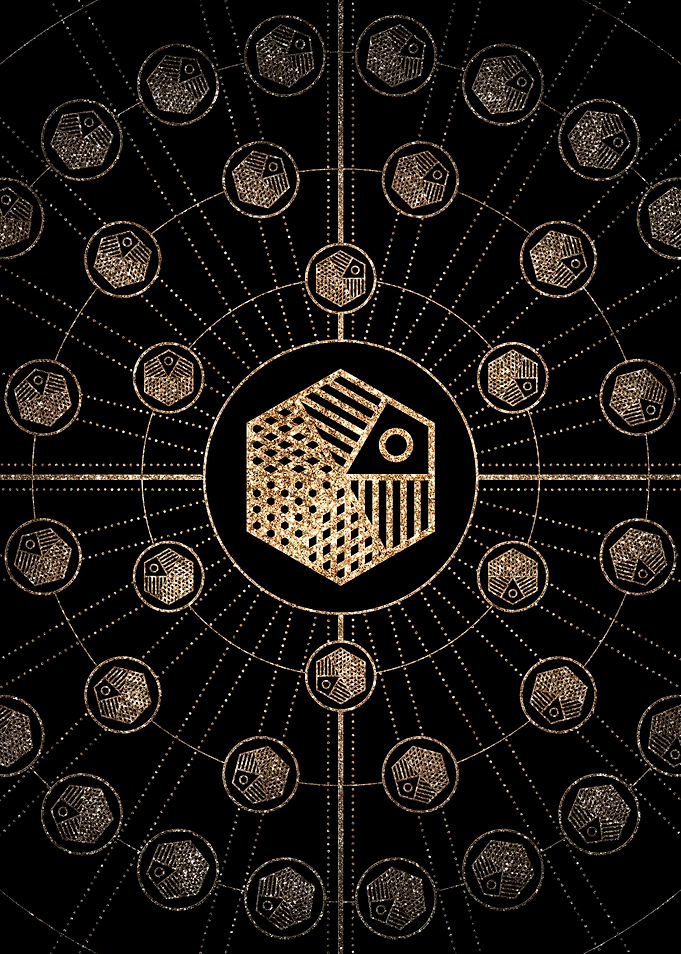 Gold Glyph Rune Sign Seal