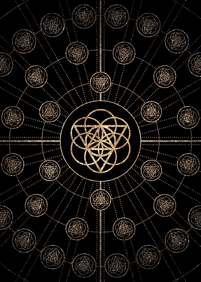 Black and Gold Magic Seal