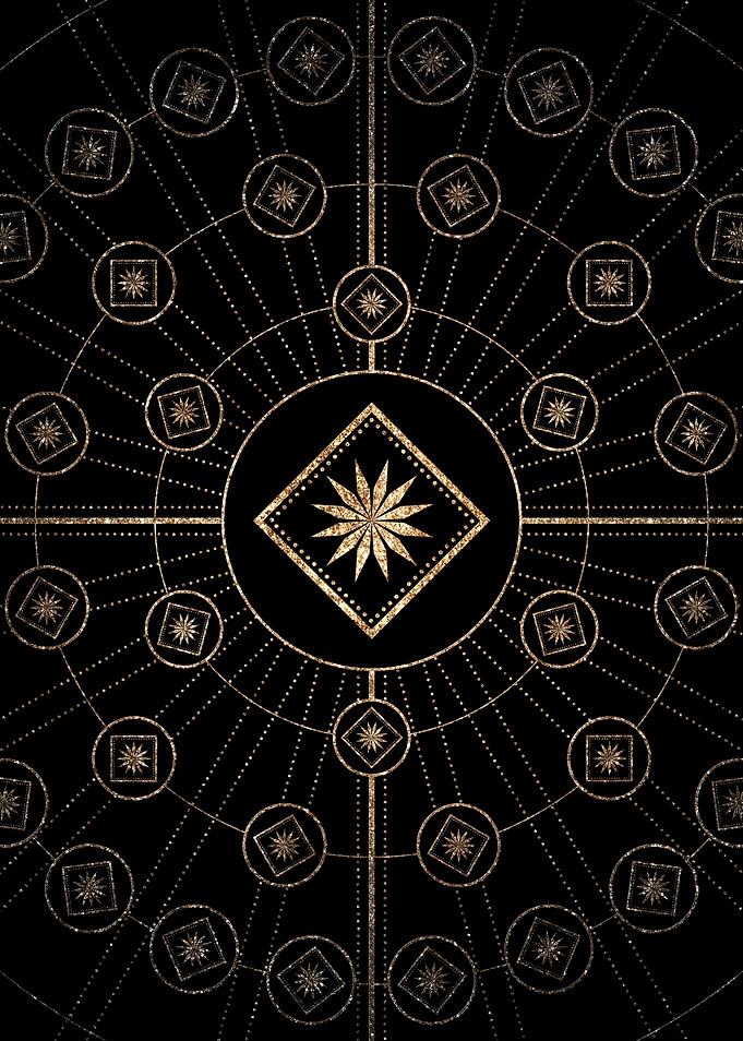 Black and Gold Magic Seal