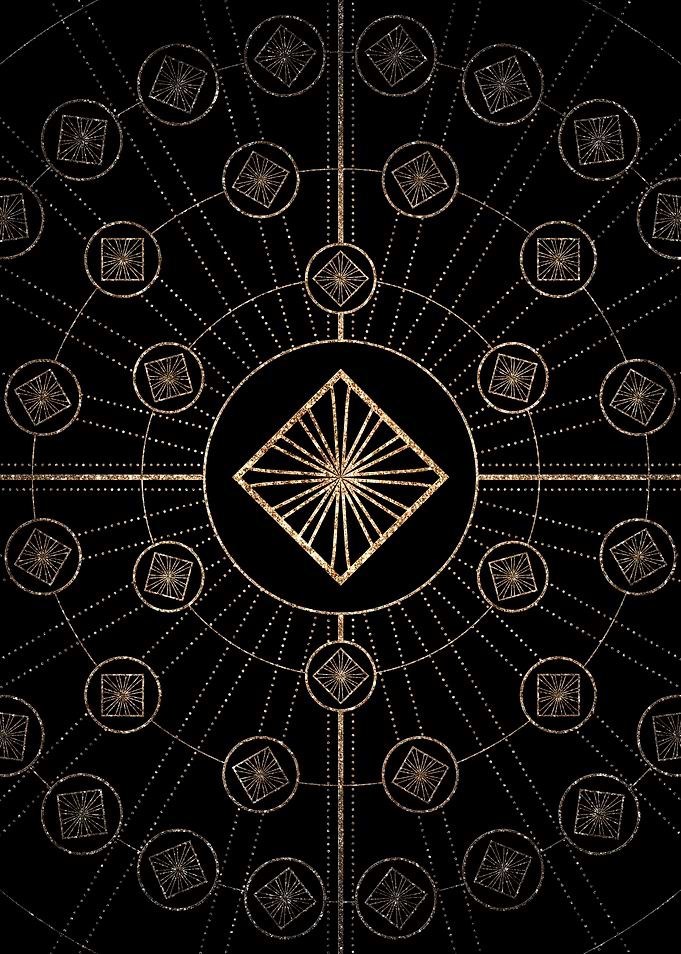 Black and Gold Magic Seal
