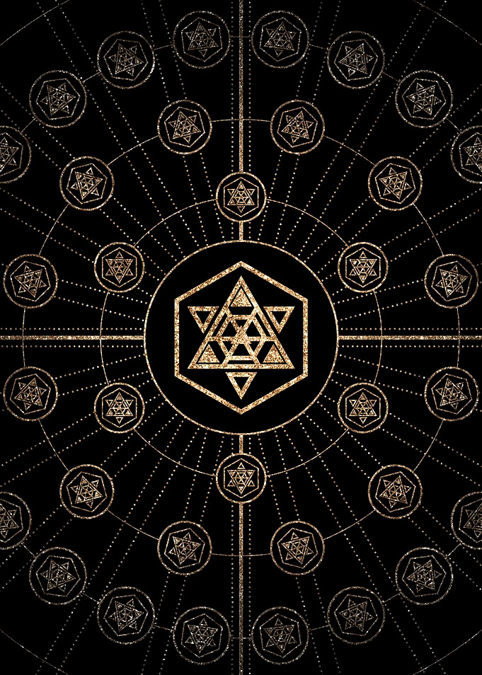 Black and Gold Magic Seal