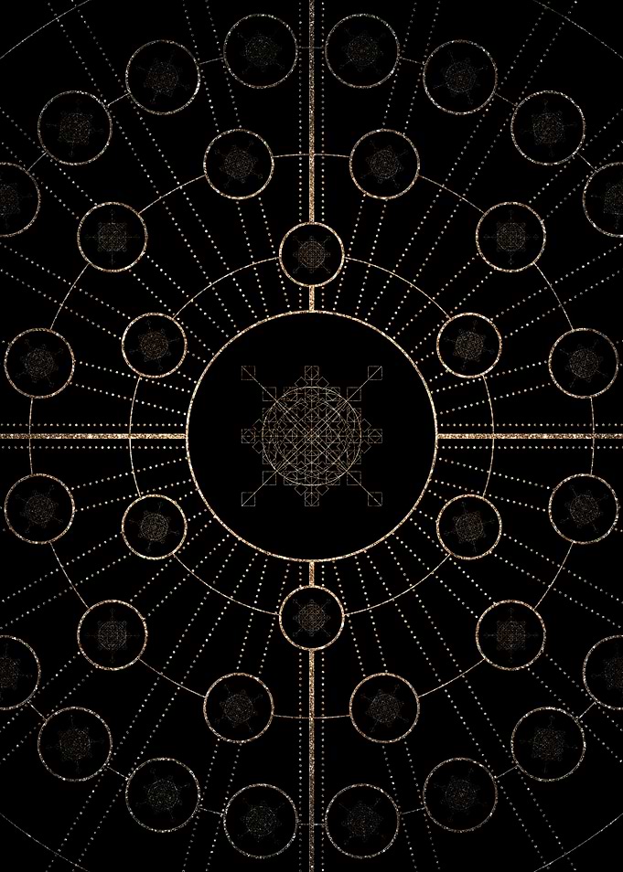 Black and Gold Magic Seal