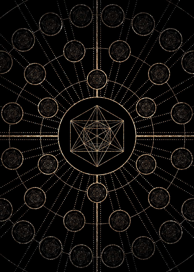 Black and Gold Magic Seal