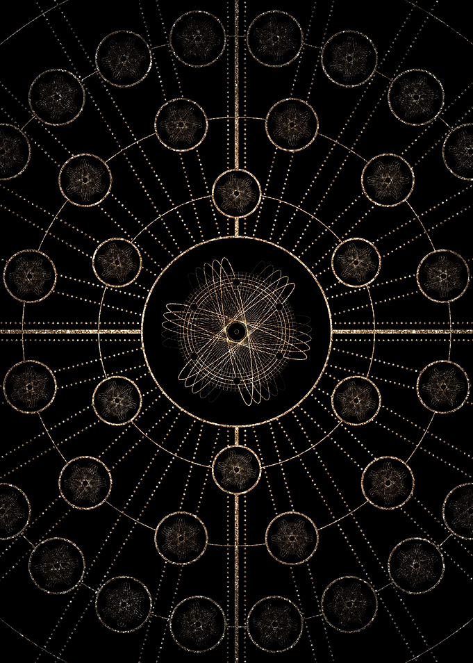 Black and Gold Magic Seal