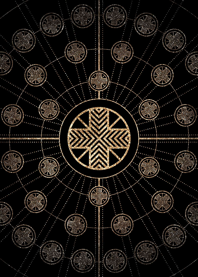 Black and Gold Magic Seal