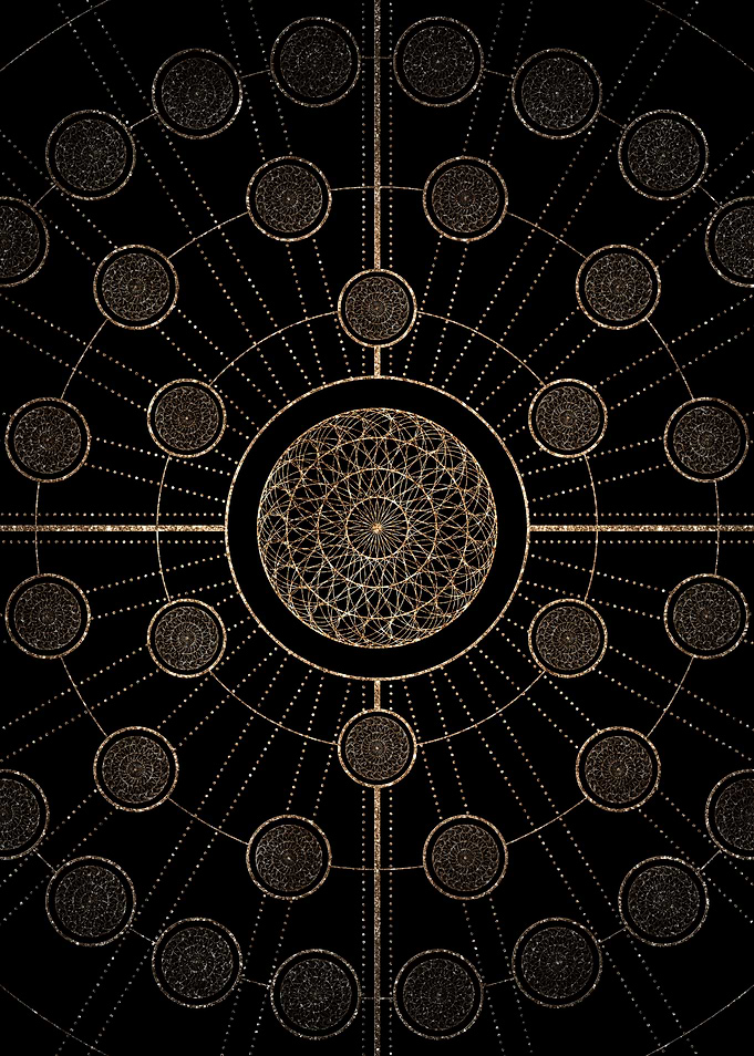 Black and Gold Magic Seal