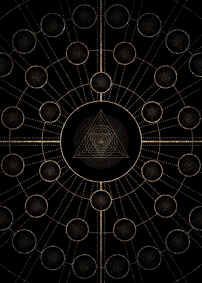 Black and Gold Magic Seal