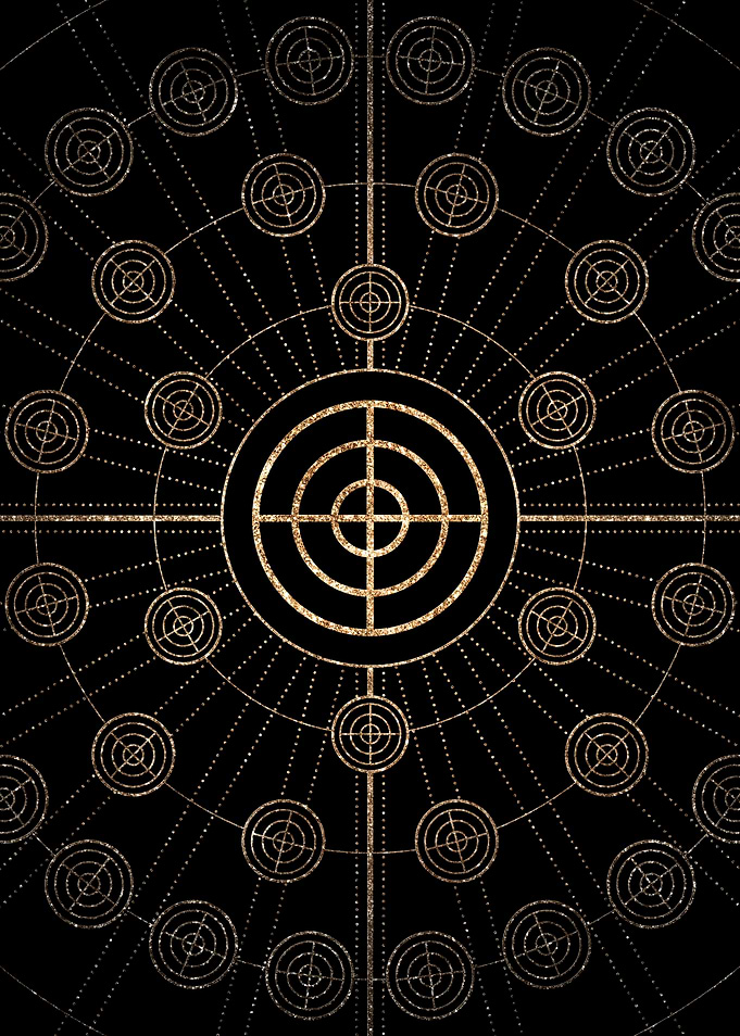 Black and Gold Magic Seal
