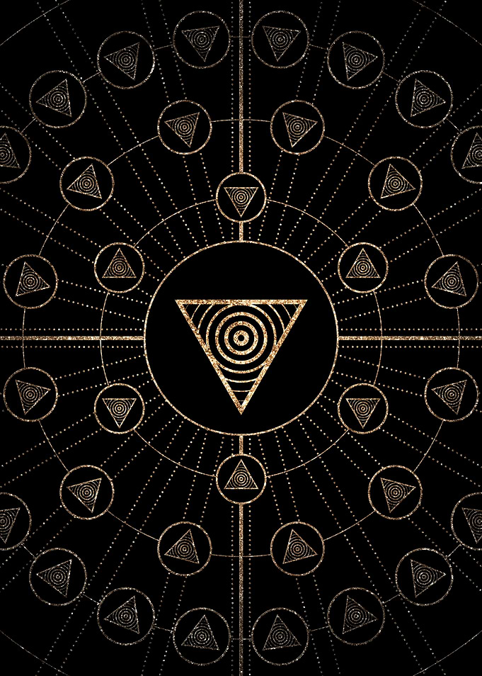 Black and Gold Magic Seal