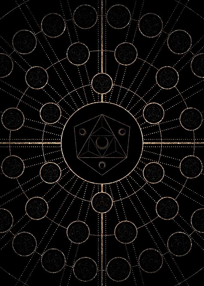 Black and Gold Magic Seal