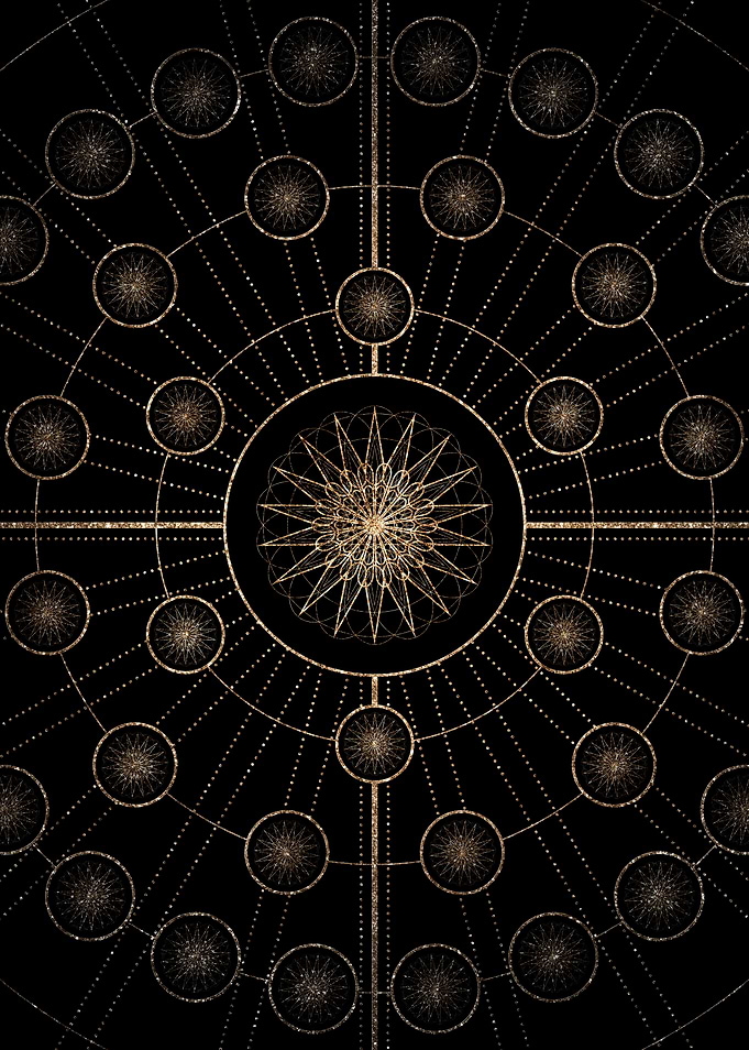 Black and Gold Magic Seal