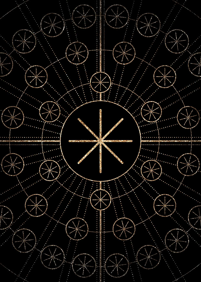 Black and Gold Magic Seal