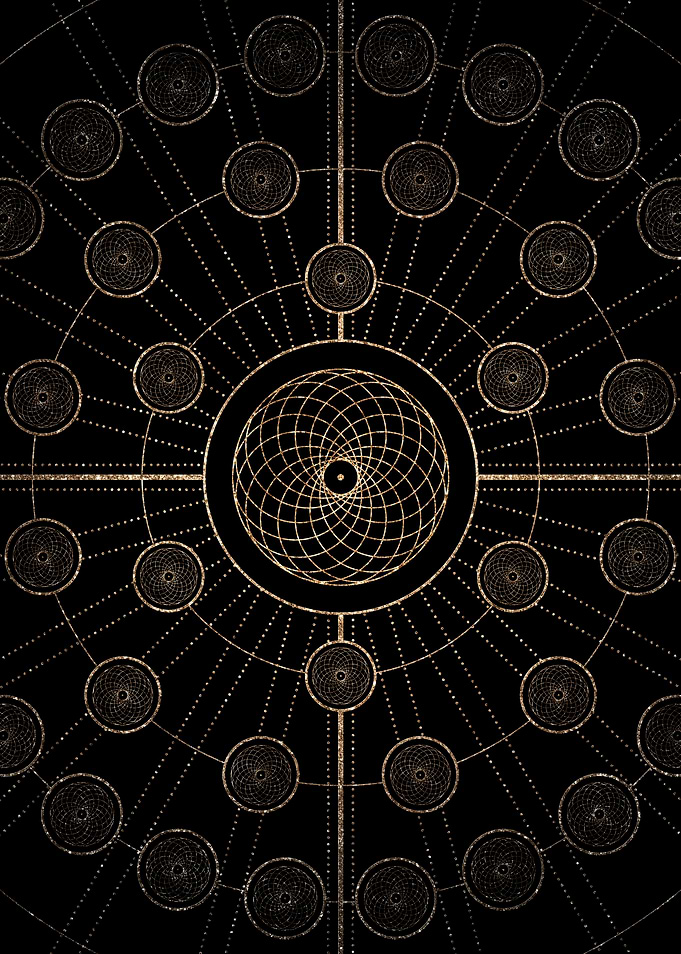 Black and Gold Magic Seal
