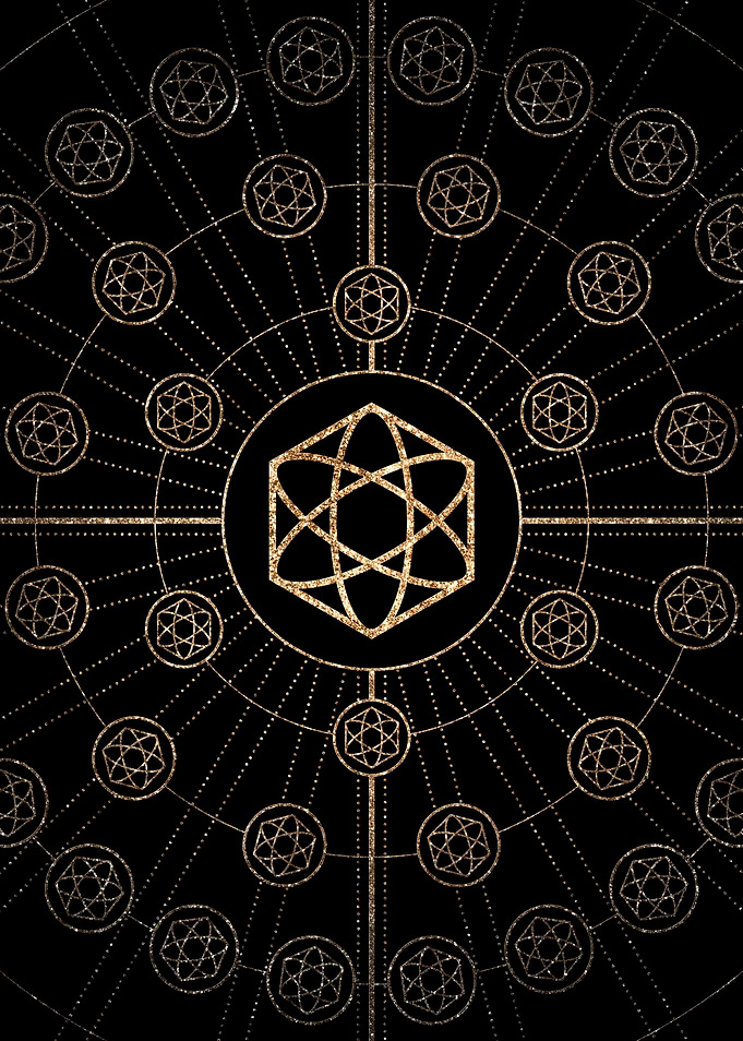 Black and Gold Magic Seal
