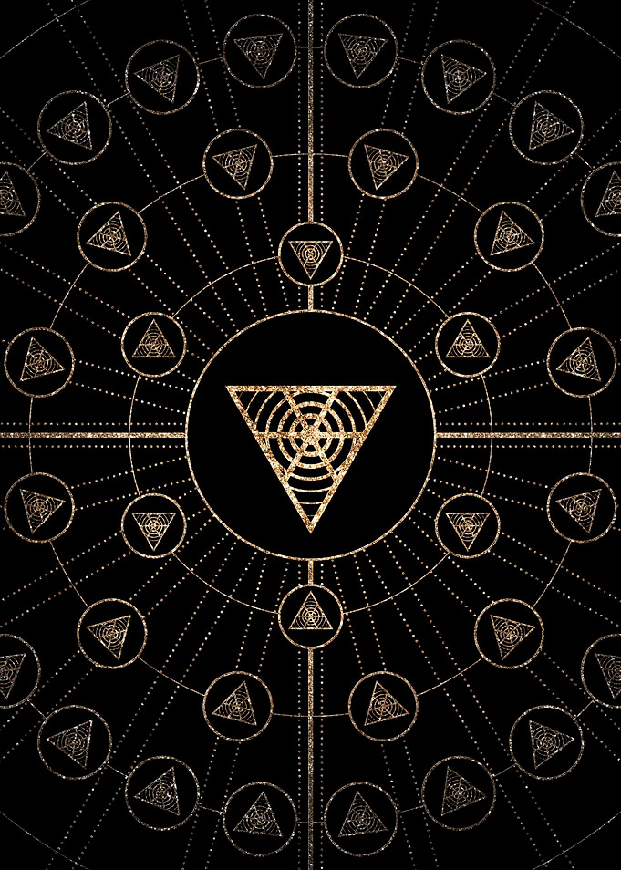 Black and Gold Magic Seal