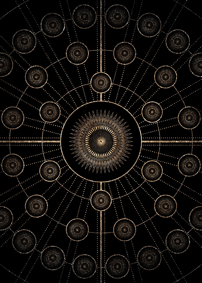 Black and Gold Magic Seal