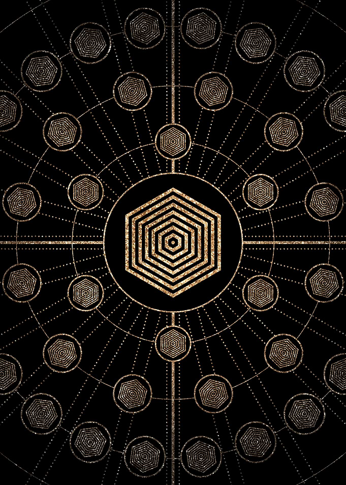 Black and Gold Magic Seal
