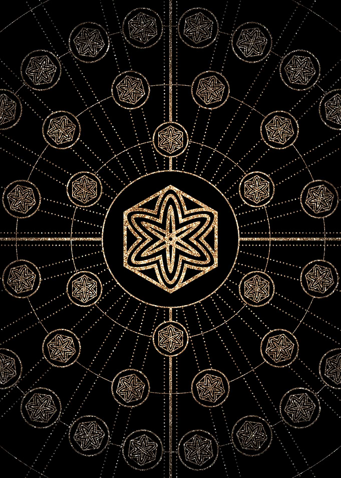 Black and Gold Magic Seal