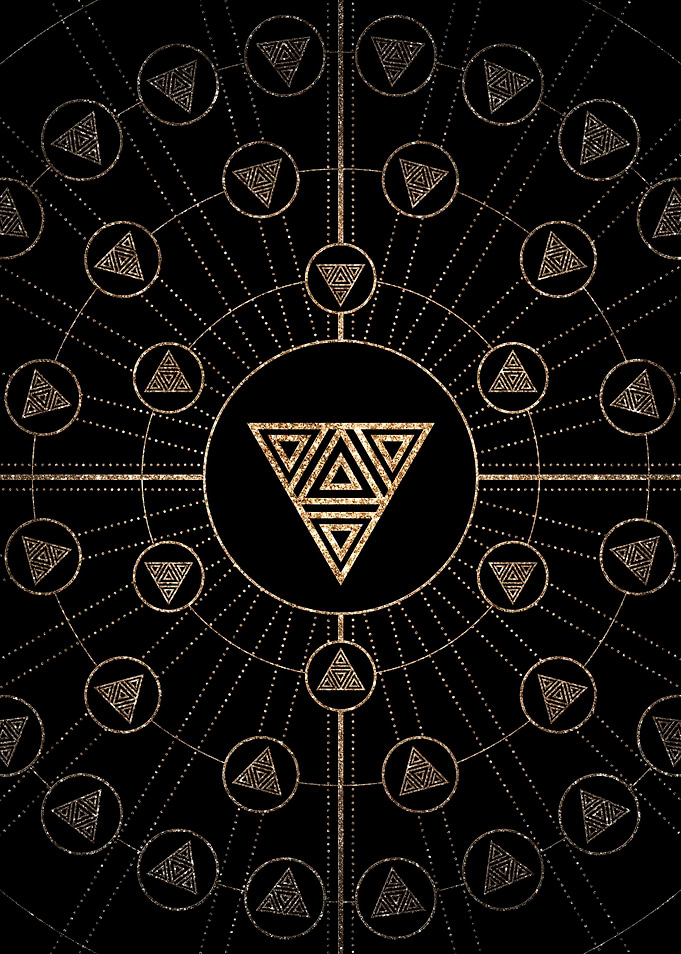 Black and Gold Magic Seal