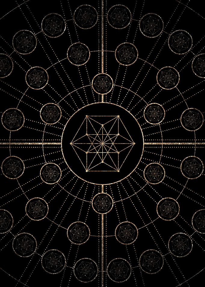 Black and Gold Magic Seal