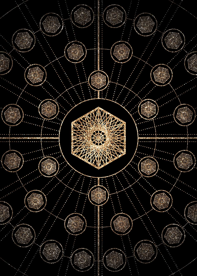 Black and Gold Magic Seal