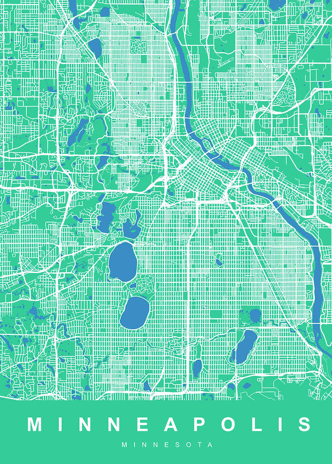 MINNEAPOLIS Map MINNESOTA