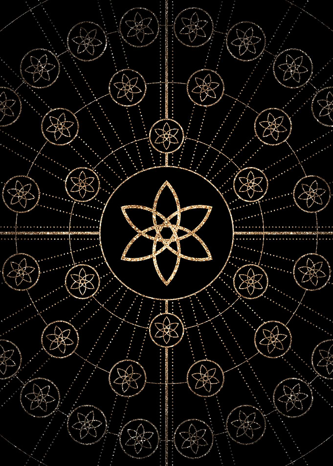 Black and Gold Magic Seal